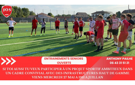 Les Seniors ouvrent les entrainements
