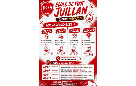 Reprise de l'école de foot