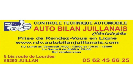 AUTOBILAN JUILLANAIS 8 BIS ROUTE DE LOURDES 65290 JUILLAN